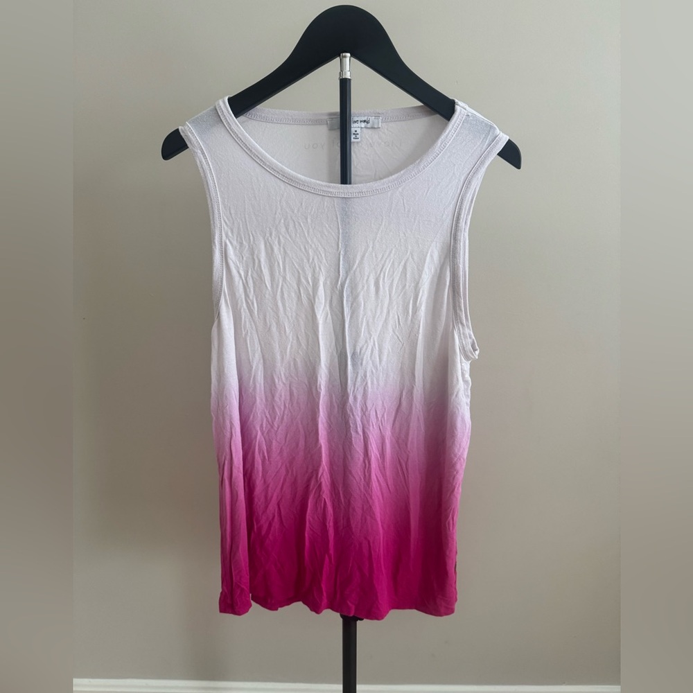 Peace, Love, World Ombre Women's Racerback Tank Top - size medium